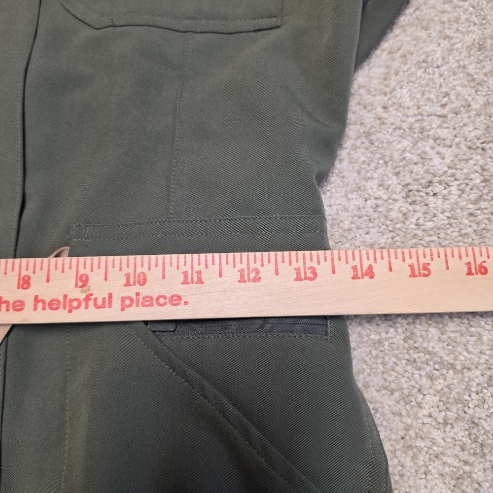 FIGS Rafaela Cargo Scrub Jumpsuit 9 Pockets Zip Jogger Moss Green Size XXS - Picture 11 of 12